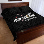 Football New Zealand Quilt Bed Set Aotearoa United Black Version - Aussie Hoodie
