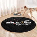 Football New Zealand Round Carpet Aotearoa United Black Version - Aussie Hoodie