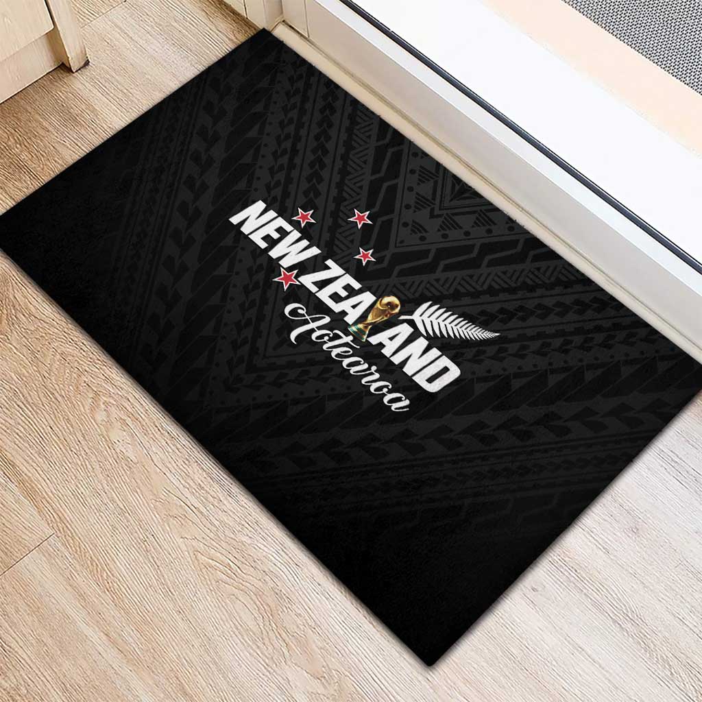 Football New Zealand Rubber Doormat Aotearoa United Black Version - Aussie Hoodie