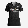 Custom Football New Zealand Scrub Top Aotearoa United Black Version - Aussie Hoodie