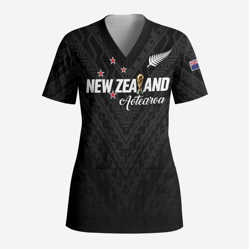 Custom Football New Zealand Scrub Top Aotearoa United Black Version - Aussie Hoodie
