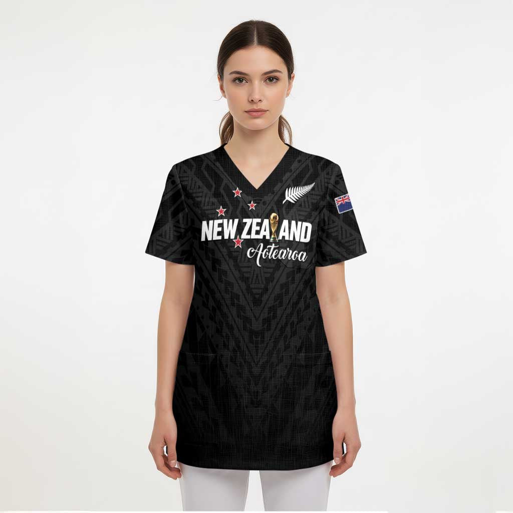 Custom Football New Zealand Scrub Top Aotearoa United Black Version - Aussie Hoodie