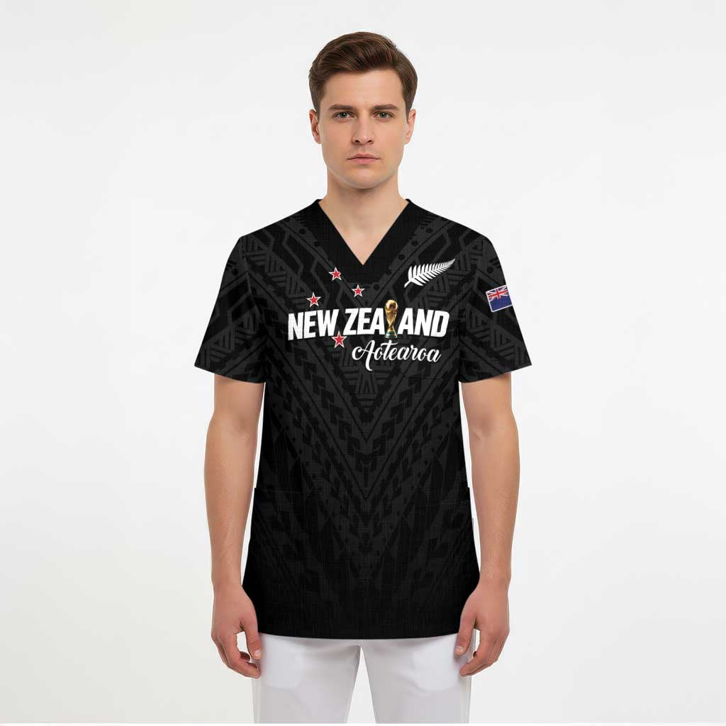Custom Football New Zealand Scrub Top Aotearoa United Black Version - Aussie Hoodie