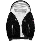 Custom Football New Zealand Sherpa Hoodie Aotearoa United Black Version - Aussie Hoodie