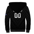 Custom Football New Zealand Sherpa Hoodie Aotearoa United Black Version - Aussie Hoodie