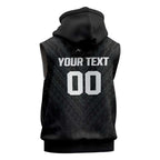 Custom Football New Zealand Sleeveless Hoodie Aotearoa United Black Version - Aussie Hoodie