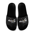 Football New Zealand Slide Sandals Aotearoa United Black Version - Aussie Hoodie