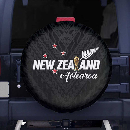 Football New Zealand Spare Tire Cover Aotearoa United Black Version - Aussie Hoodie