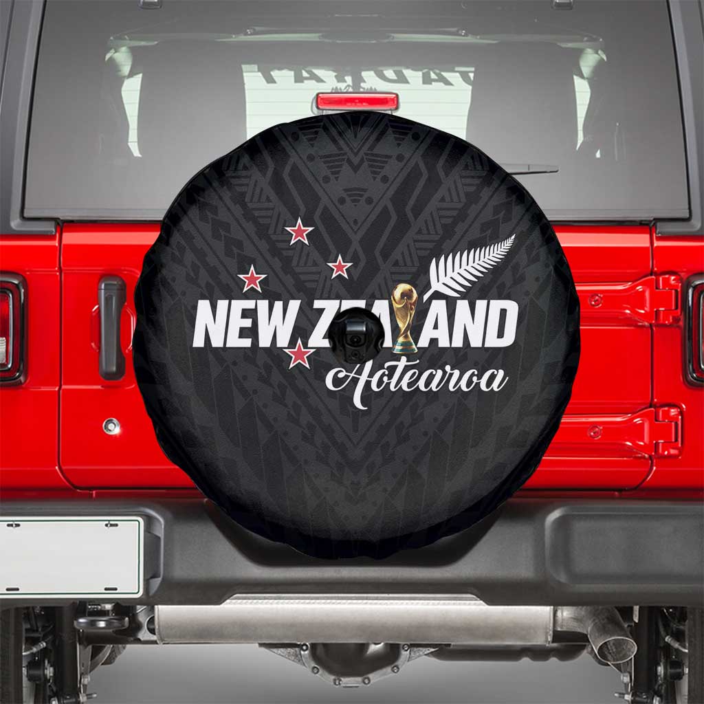 Football New Zealand Spare Tire Cover Aotearoa United Black Version - Aussie Hoodie