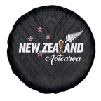 Football New Zealand Spare Tire Cover Aotearoa United Black Version - Aussie Hoodie