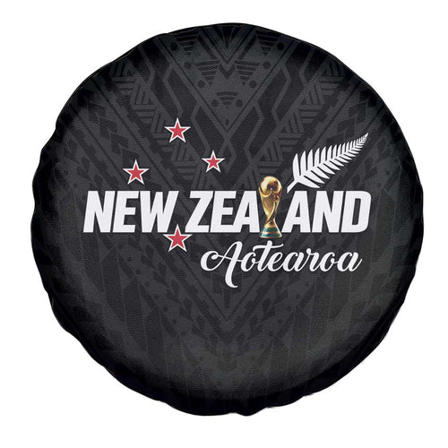 Football New Zealand Spare Tire Cover Aotearoa United Black Version - Aussie Hoodie
