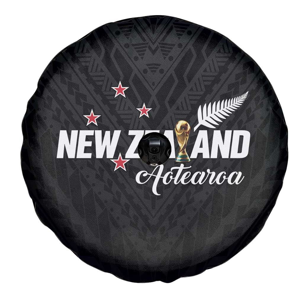 Football New Zealand Spare Tire Cover Aotearoa United Black Version - Aussie Hoodie