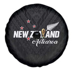 Football New Zealand Spare Tire Cover Aotearoa United Black Version - Aussie Hoodie