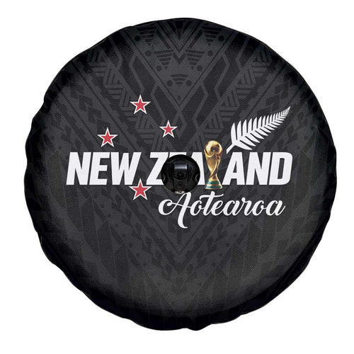 Football New Zealand Spare Tire Cover Aotearoa United Black Version - Aussie Hoodie