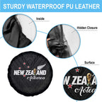 Football New Zealand Spare Tire Cover Aotearoa United Black Version - Aussie Hoodie