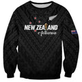 Custom Football New Zealand Sweatshirt Aotearoa United Black Version - Aussie Hoodie