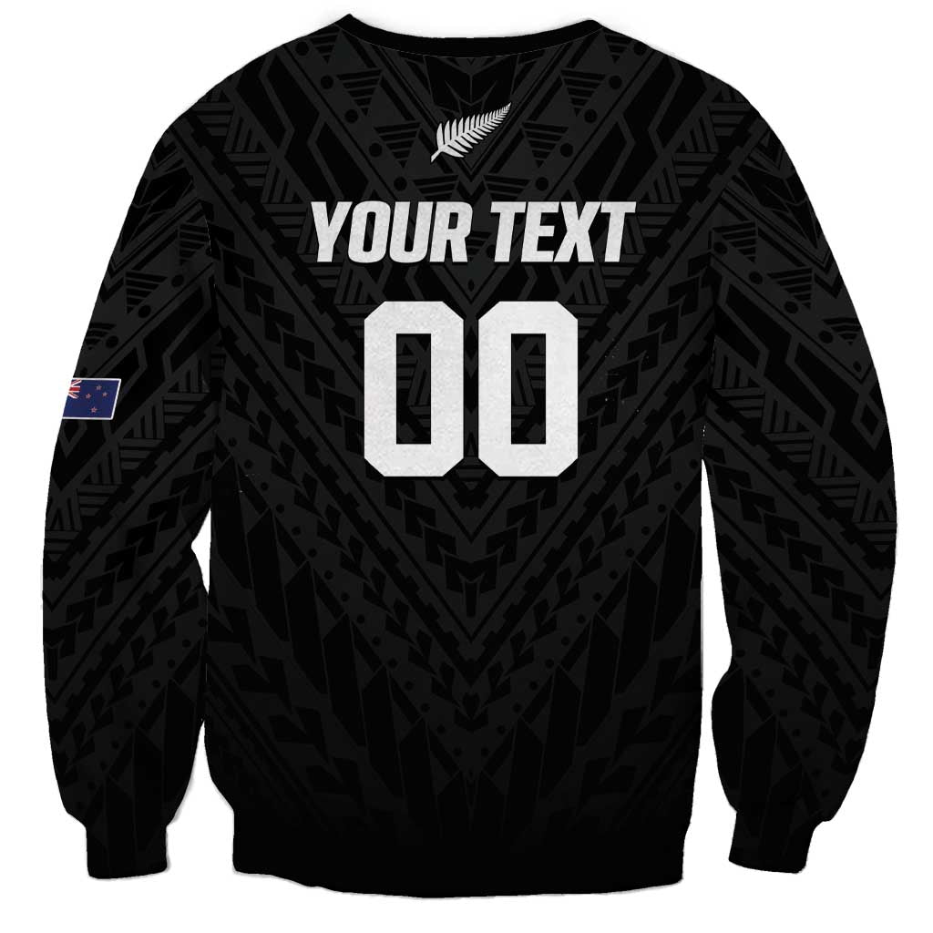 Custom Football New Zealand Sweatshirt Aotearoa United Black Version - Aussie Hoodie
