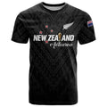 Custom Football New Zealand T Shirt Aotearoa United Black Version - Aussie Hoodie