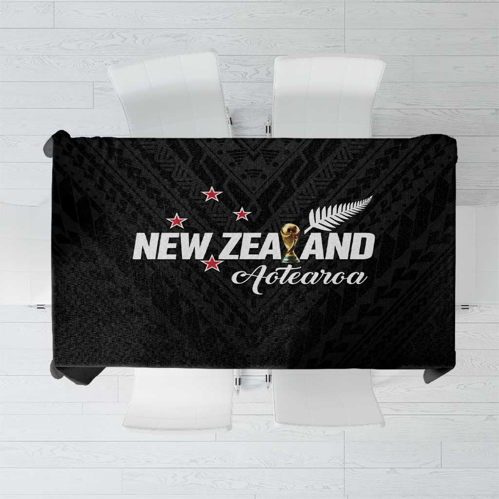 Football New Zealand Tablecloth Aotearoa United Black Version - Aussie Hoodie