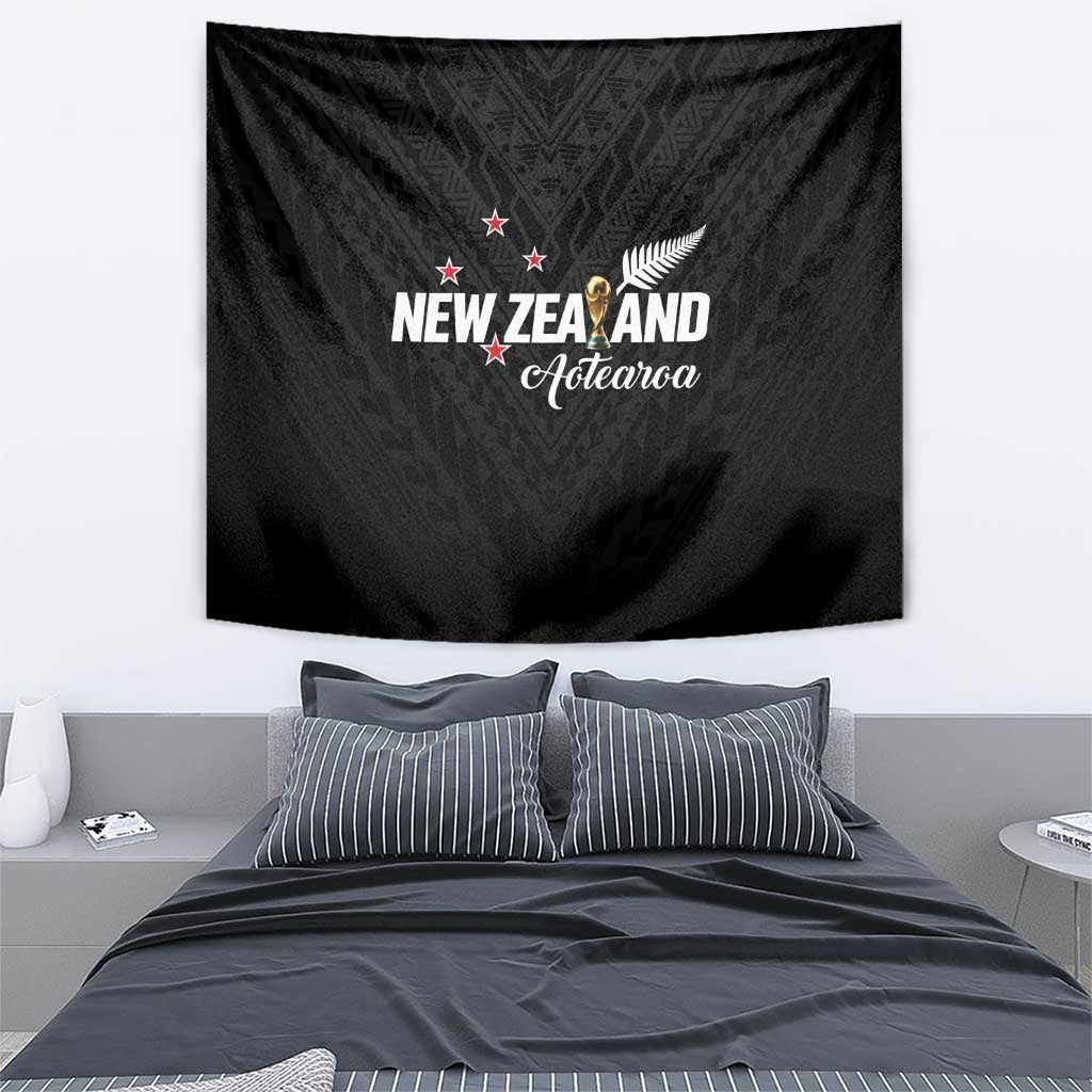 Football New Zealand Tapestry Aotearoa United Black Version - Aussie Hoodie