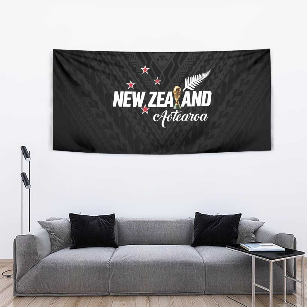 Football New Zealand Tapestry Aotearoa United Black Version - Aussie Hoodie