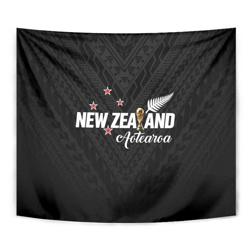 Football New Zealand Tapestry Aotearoa United Black Version - Aussie Hoodie