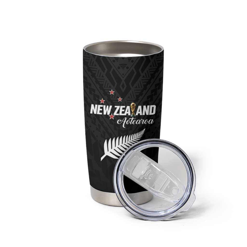 Custom Football New Zealand Tumbler Cup Aotearoa United Black Version - Aussie Hoodie