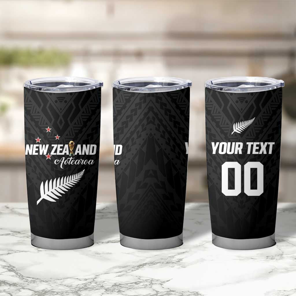 Custom Football New Zealand Tumbler Cup Aotearoa United Black Version - Aussie Hoodie