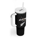 Custom Football New Zealand Tumbler With Handle Aotearoa United Black Version - Aussie Hoodie
