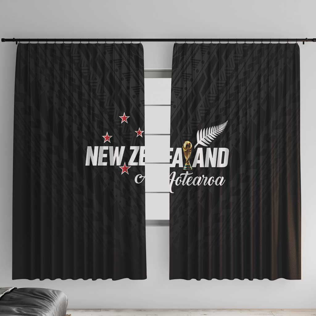 Football New Zealand Window Curtain Aotearoa United Black Version - Aussie Hoodie