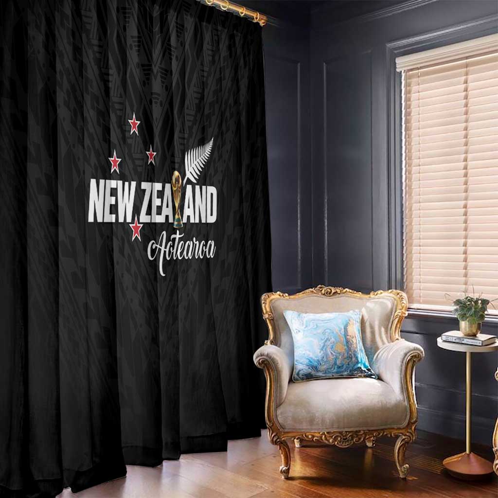 Football New Zealand Window Curtain Aotearoa United Black Version - Aussie Hoodie