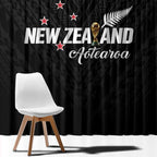 Football New Zealand Window Curtain Aotearoa United Black Version - Aussie Hoodie