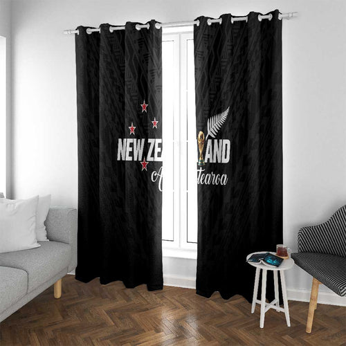 Football New Zealand Window Curtain Aotearoa United Black Version - Aussie Hoodie