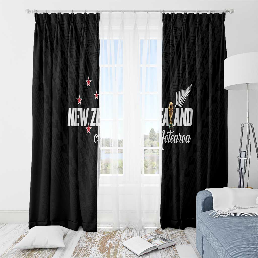 Football New Zealand Window Curtain Aotearoa United Black Version - Aussie Hoodie