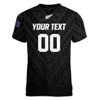 Custom Football New Zealand Women V-Neck T-Shirt Aotearoa United Black Version - Aussie Hoodie