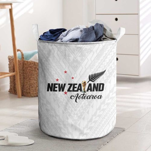 Football New Zealand Laundry Basket Aotearoa United White Version - Aussie Hoodie