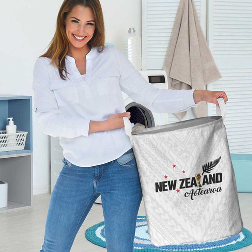Football New Zealand Laundry Basket Aotearoa United White Version - Aussie Hoodie