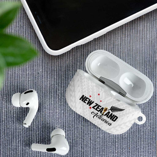 Football New Zealand AirPods Case Aotearoa United White Version - Aussie Hoodie