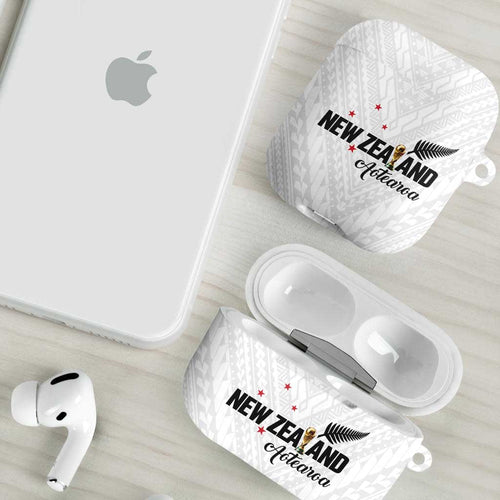 Football New Zealand AirPods Case Aotearoa United White Version - Aussie Hoodie