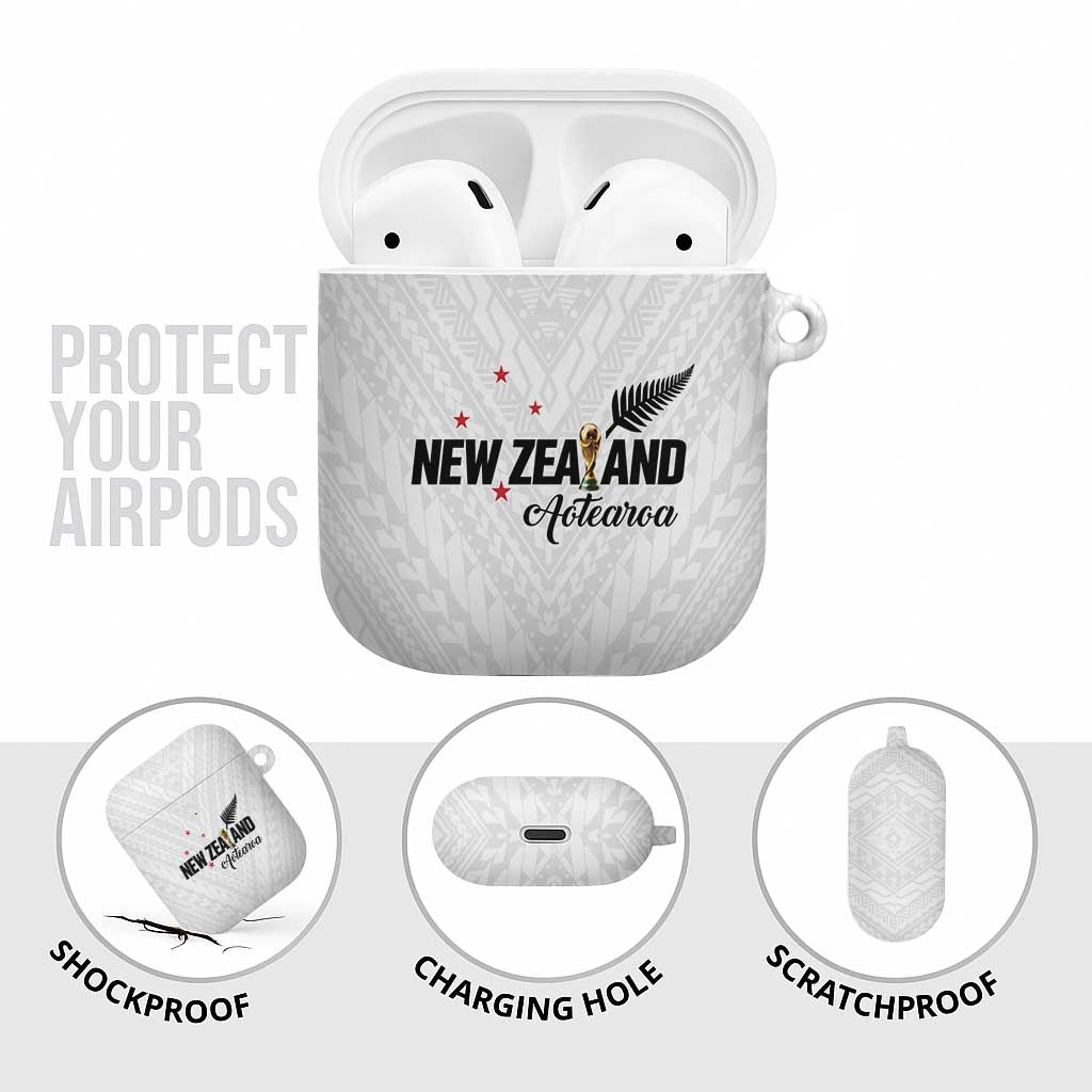 Football New Zealand AirPods Case Aotearoa United White Version - Aussie Hoodie