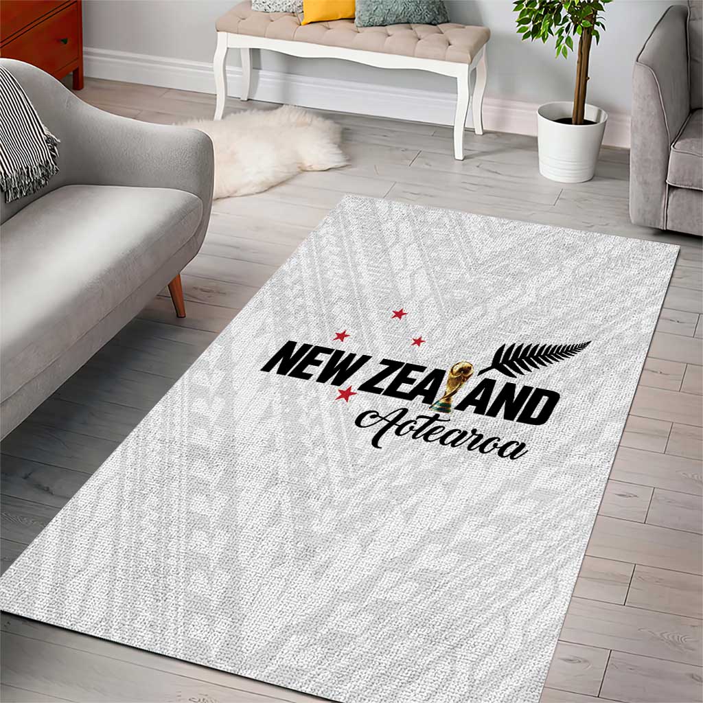 Football New Zealand Area Rug Aotearoa United White Version - Aussie Hoodie