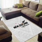 Football New Zealand Area Rug Aotearoa United White Version - Aussie Hoodie