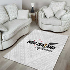 Football New Zealand Area Rug Aotearoa United White Version - Aussie Hoodie