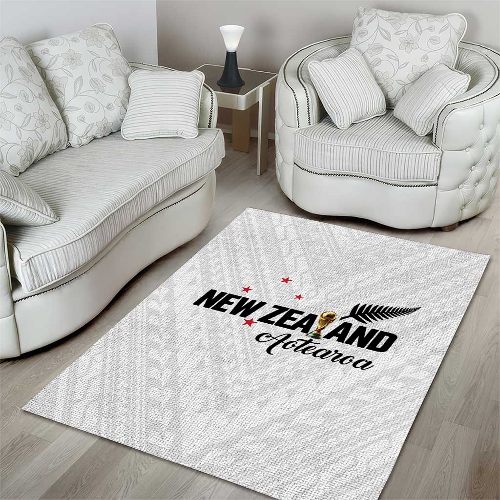 Football New Zealand Area Rug Aotearoa United White Version - Aussie Hoodie