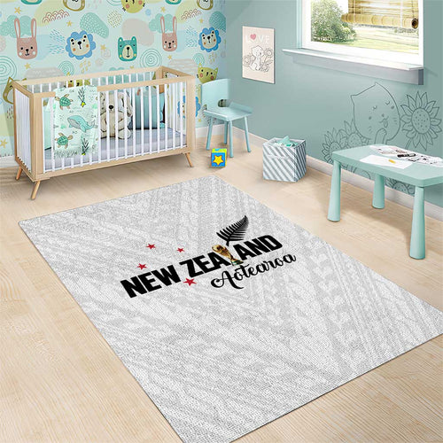 Football New Zealand Area Rug Aotearoa United White Version - Aussie Hoodie