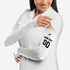Custom Football New Zealand Arm Sleeves Aotearoa United White Version - Aussie Hoodie