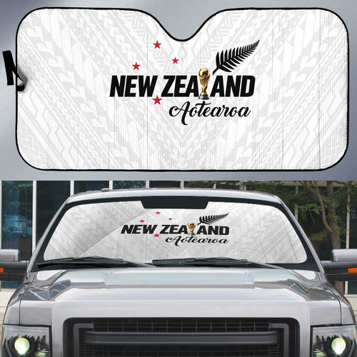Football New Zealand Auto Sun Shade Aotearoa United White Version - Aussie Hoodie