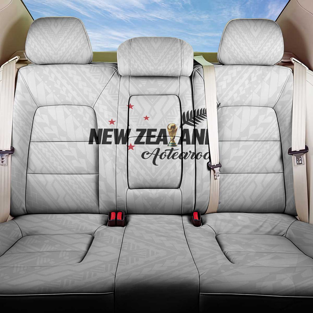 Football New Zealand Back Car Seat Cover Aotearoa United White Version - Aussie Hoodie