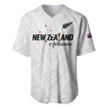 Custom Football New Zealand Baseball Jersey Aotearoa United White Version - Aussie Hoodie