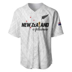 Custom Football New Zealand Baseball Jersey Aotearoa United White Version - Aussie Hoodie